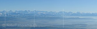 P007184b: Panorama Berner Alpen und das Mittelland von der Hasenmatt