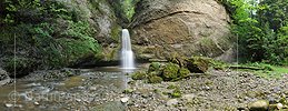 P007554: Panoramabild Wasserfall in tropischer Umgebung (Langzeitbelichtung)