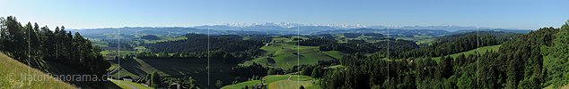 P007565: Gigapixel-Panoramafoto Emmental und Berner Alpen von der Lueg
