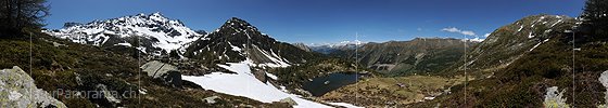 P007640: Panoramabild Bergsee in Naturlandschaft (Mässersee, Binntal)