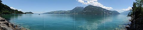 P007707: Panoramabild Thunersee bei Krattigen