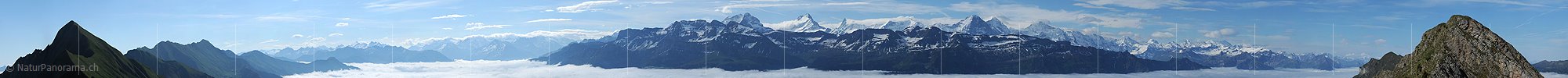 P007715a: Langes Panoramafoto Brienzer Grat und Berner Alpen