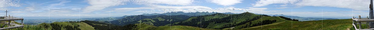 P007788: 360° Gipfelpanoramabild Le Cousimbert (Freiburger Alpen)