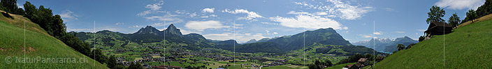 P007797: Panoramabild Schwyz, Kleiner Mythen und Grosser Mythen