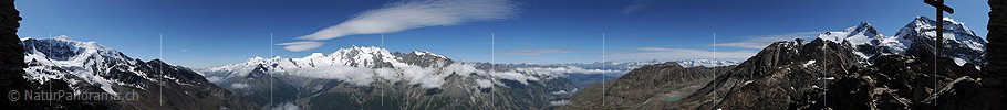 P007905: 360° Gipfelpanorama Jegihorn (Saastal)