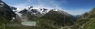 P007952a: Panorama Gwächtenhorn, Steingletscher und Steinsee