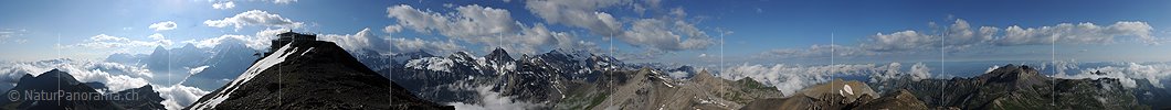 P007966: Gipfelpanoramabild Schilthon (Piz Gloria)
