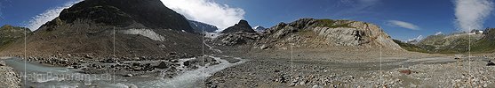 P008123: Panoramabild Vorfeld des Steingletschers (Stand 8.2011)