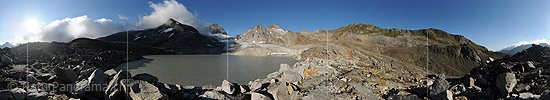 P008192: Panoramabild Witenwasserengletscher mit Gletscherrandsee