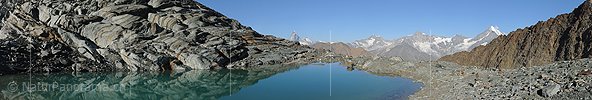 P008262: Panoramabild Alphubelsee mit Zermatter Viertausender