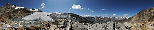 P008274: 360° Panoramabild Alphubelgletscher und Walliser Alpen (Stand 8.2011)