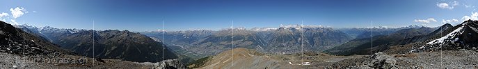 P008566: Gipfelpanorama Ergischalphorn (Ausgstbordregion)