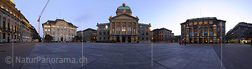 P009111: Panoramabild Nationalbank, Bundeshaus und Bundesplatz