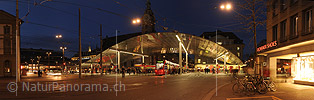 P009113: Panoramabild Berner Bahnhofplatz mit Baldachin