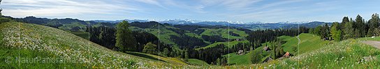 P009719: Gigapixel panorama Emmental landscape before Alps