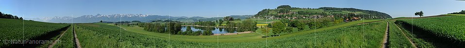 P009792c: Gigapixel Panoramabild Kulturlandschaft am Gerzensee