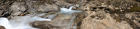 P010065a: Panorama photo Mountain stream (long exposure)