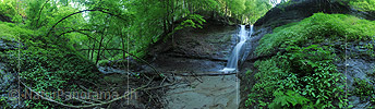 P010081: Panoramabild Wasserfall (Langzeitbelichtung)