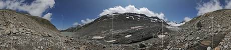 P010156: 360° Panoramafoto Oberaargletscher (Seitliches Gletschertor, Stand 7.2012))