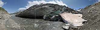 P010159: Panoramafoto Gletschertor (Langzeitbelichtung)