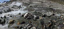 P010170: Panoramic photo Glacial stream