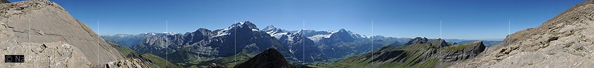 P010490: Gigapixel Panorama Berner Alpen vom Schwarzhorn (Jungfrauregion)