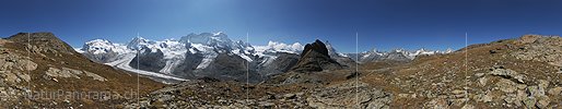 P010550: 360° Gigapixel Panoramabild Walliser Viertausender