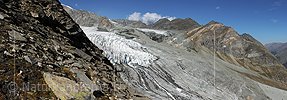 P010587: Panoramic image Glacier tongue of the Allalin glacier