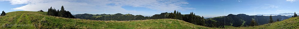 P010642: Panoramabild Bewaldeten Hügellandschaft (Napfregion)