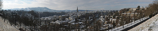 P012032: Panoramabild Berner Altstadt vom Rosengarten