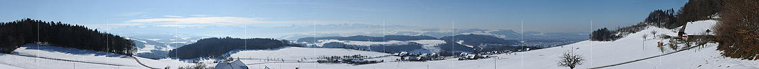 P012194: Panoramabild Winterlandschaft am Bantiger