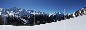 P012205b: Panoramabild Verschneite Berglandschaft