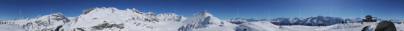 P012221b: 360° Gipfelpanorama Moosflue (Winterlandschaft)