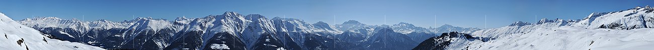 P012234a: Panoramafoto Alpenpanorama von der Riederalp