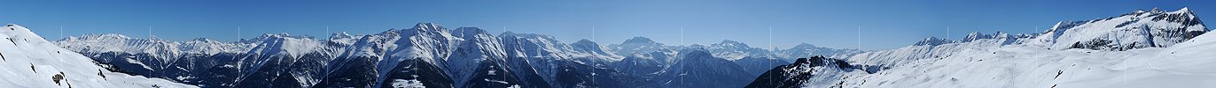 P012234c: Panoramafoto Alpenpanorama von der Riederalp