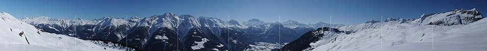 P012234e: Panoramafoto Winterliches Alpenpanorama von der Riederalp