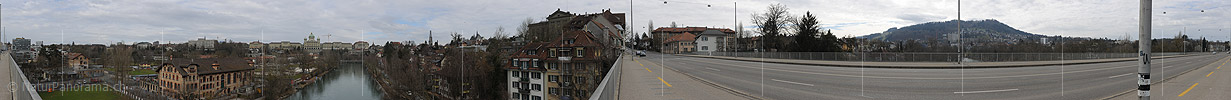P012256: 360° Panoramabild Monbijoubrücke Bern
