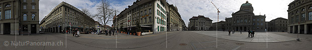 P012260: 360° Panoramabild vom Bundesplatz in Bern