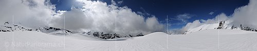 P012516: 360° Panoramabild Wolkenstimmung in Winterlandschaft