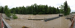 P012714: Panoramabild Hochwasser am Fluss Emme vom 1.6.2013