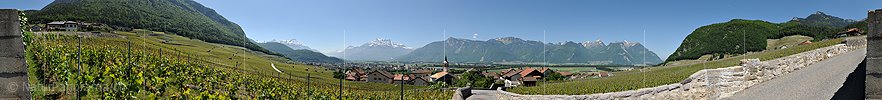 P012872: 360° Panoramafoto Weinbaugebiet Yvorne