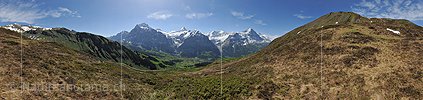 P012926: Panoramabild Berner Alpen bei Grindelwald