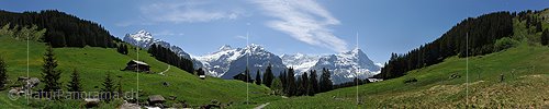 P012933c: Panoramafoto Berner Alpen (Wetterhorn und Co.)