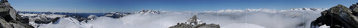 P012984: 360° Gipfelpanorama Grosses Schinhorn