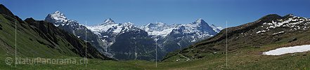 P013040: Gigapixel-Panoramafoto Wetterhorn, Schreckhorn und Co.
