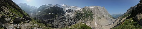 P013141: Panoramafoto Fieschergletscher (Grindelwald) und Unterer Grindelwaldgletscher (Stand 7.2013)