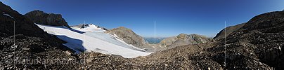 P013337: Panorama Wildhorn, Tungelgletscher und Chilchligletscher aus der Region Schinhorn