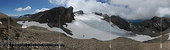 P013348: Gigapixel-Panoramafoto Schnidejoch, Tungelgletscher und Chilchligletscher