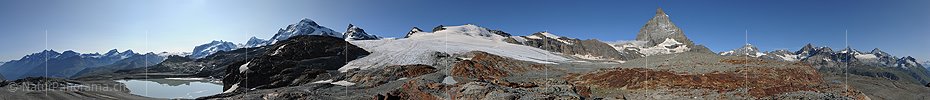 P013372: 360° Panoramabild Theodulgletschersee und Matterhorn