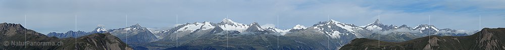 P013612: Panoramafoto Berner Alpen von Süden